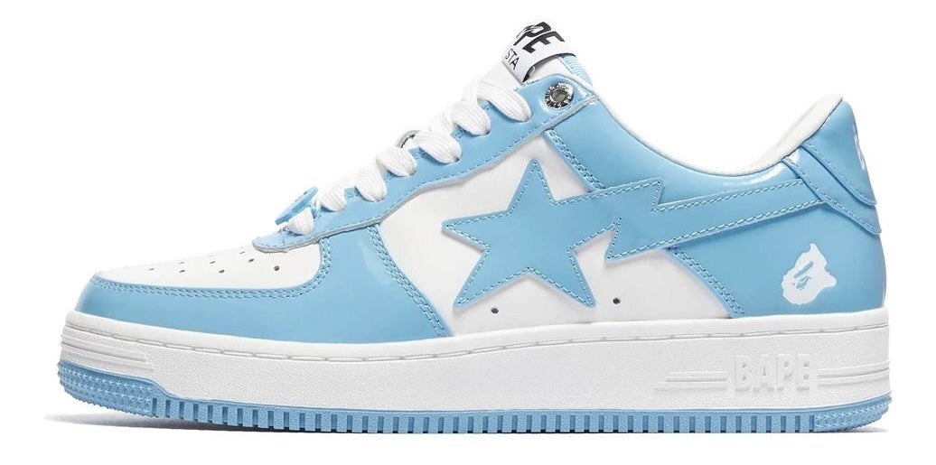 A BATHING APE Sta Low White Blue