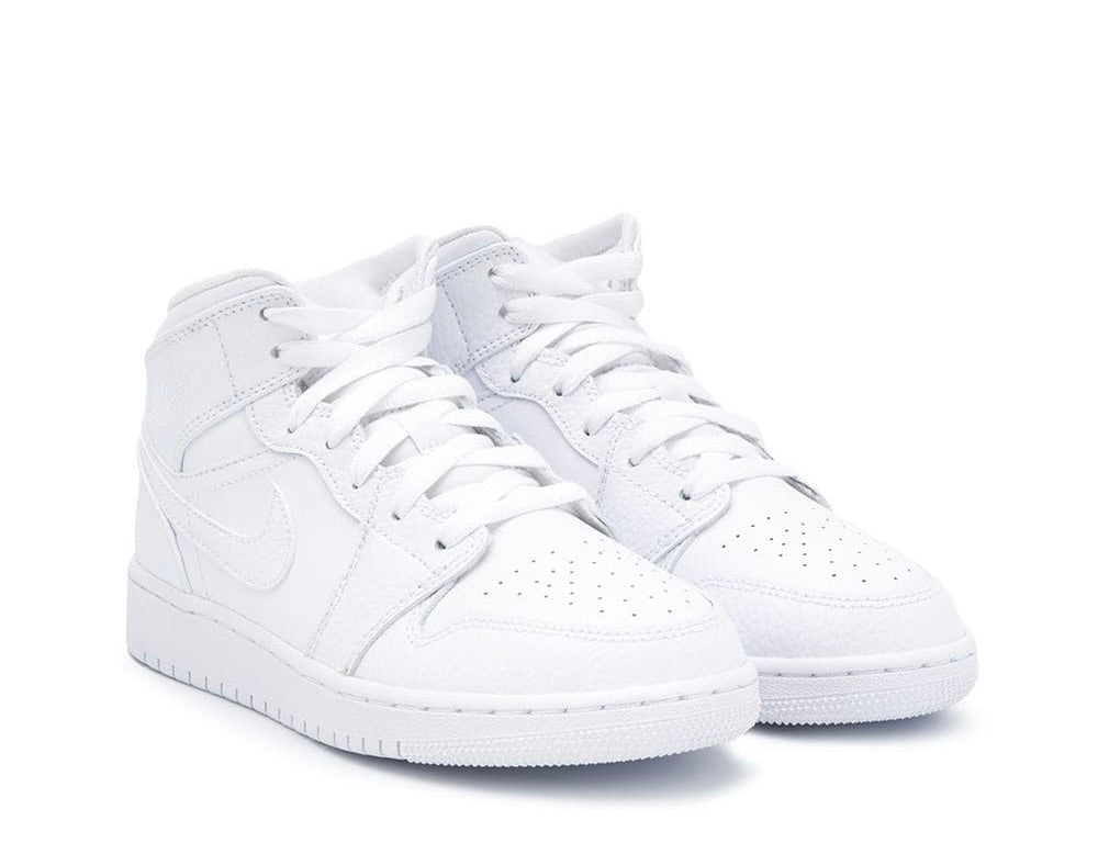 Nike Air Jordan 1 Mid "Triple White" sneakers